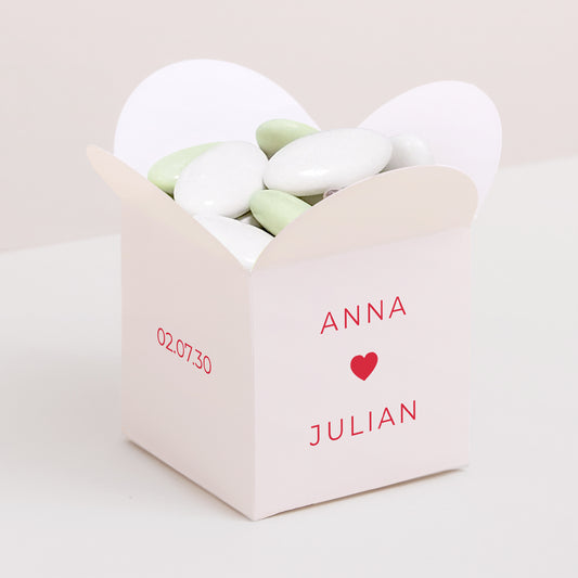 Geschenkbox Hochzeit Schmetterlingsöffnung Wir sagen ja foto