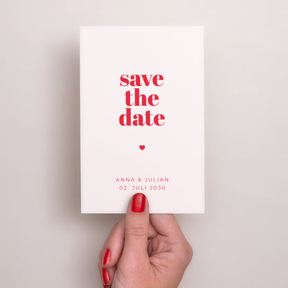 Save the date Karte Hochzeit PortraitPorträt Wir sagen ja foto N° 2