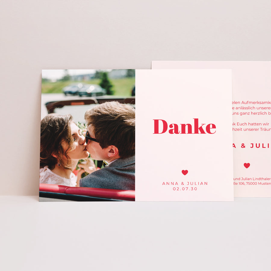 Dankeskarte Hochzeit Landschaft Wir sagen ja foto