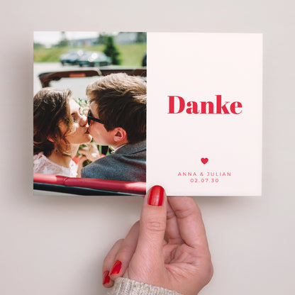 Dankeskarte Hochzeit Hochformat Wir sagen ja foto N° 3