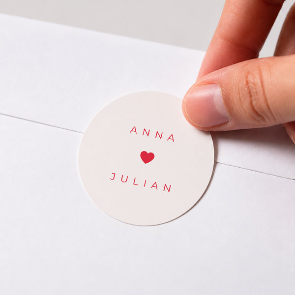 Sticker Hochzeit Rund Wir sagen ja foto