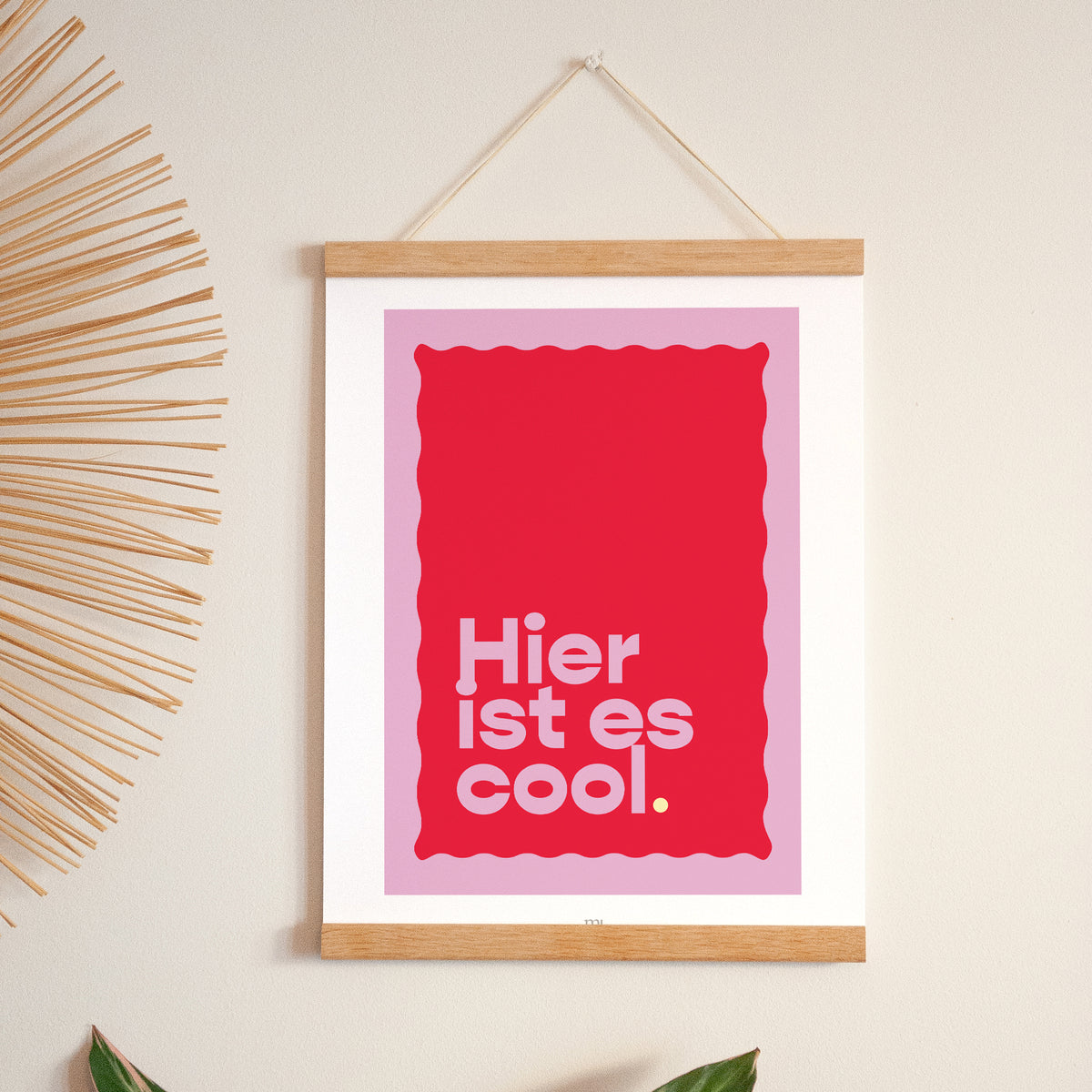 Poster Objekte Porträt Hier ist es cool. foto