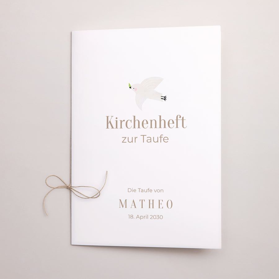 Kirchenheft Taufe Doppelflügel Fotografisch foto
