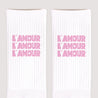 Damensocken Weiße Die rosa Liebe foto N° 3