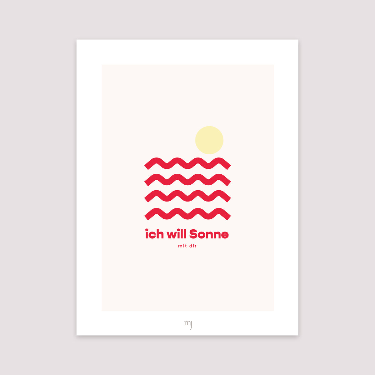 Poster Objekte Porträt Ich will Sonne mit dir. foto N° 2