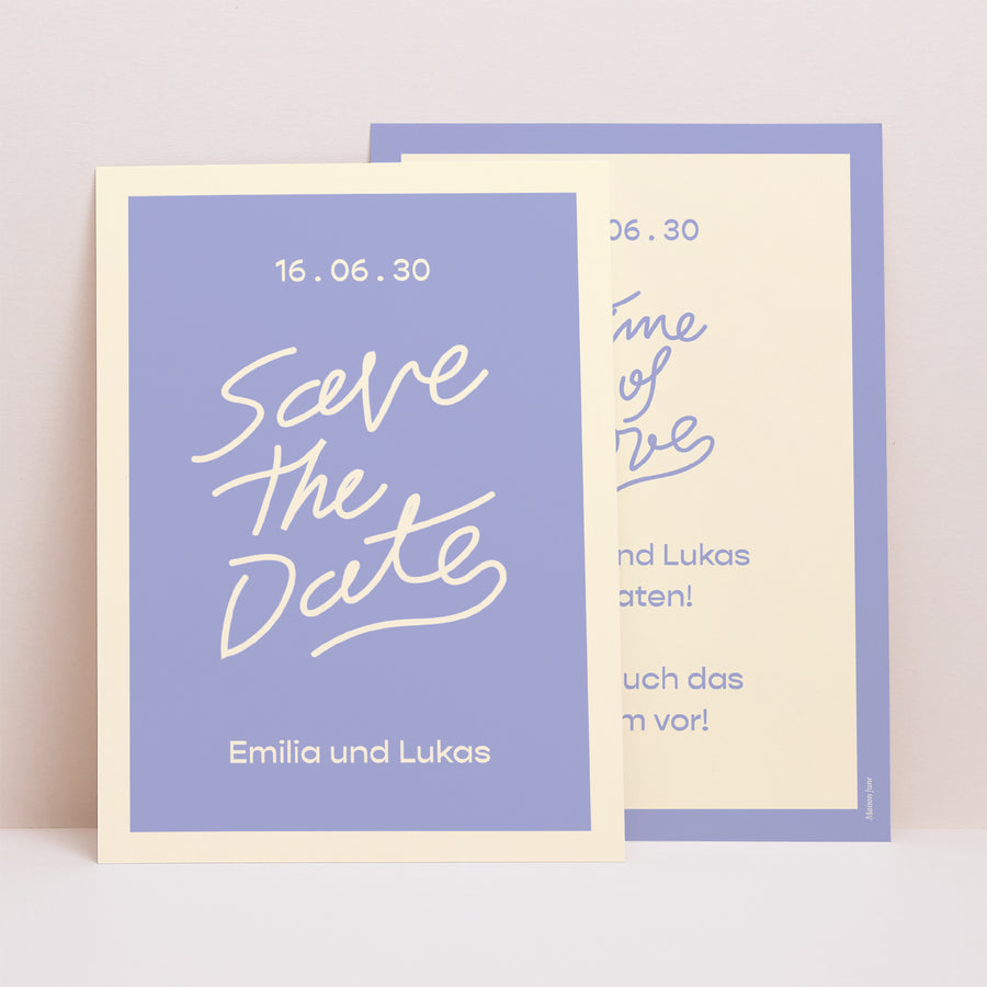 Save the date Karte Hochzeit Porträt Liebeszeit foto