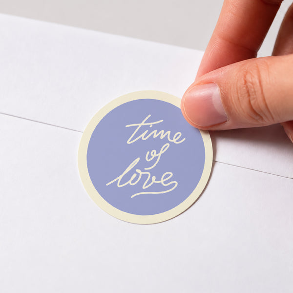 Sticker Hochzeit Rund Liebeszeit foto