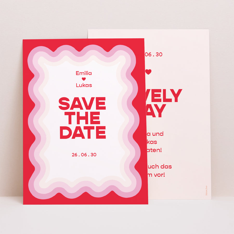 Save the date Karte Hochzeit Porträt Schöner Tag foto