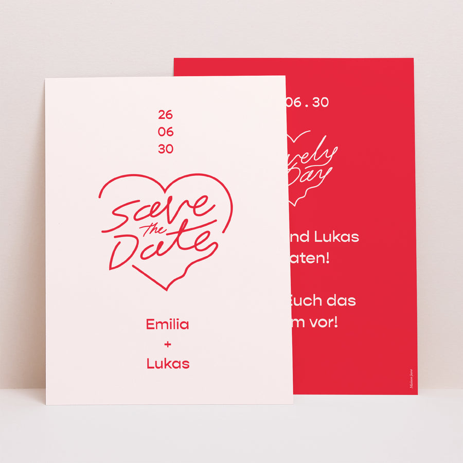 Save the date Karte Hochzeit Porträt Schöner Tag Sketch foto