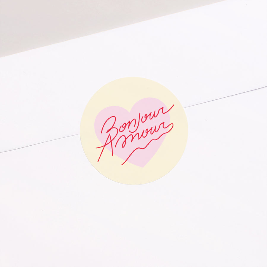 Sticker Hochzeit Rund Hallo Liebes Vanille. foto