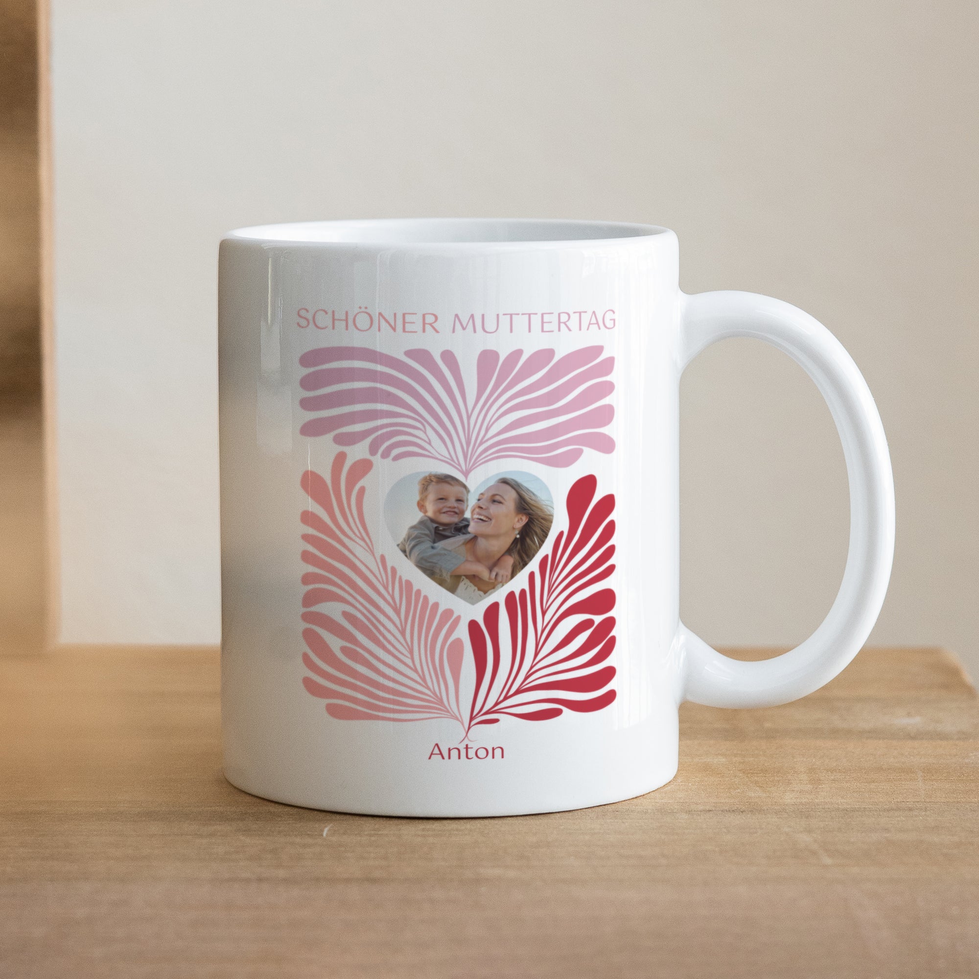 Tasse Objekte Weiß Rosa Laubwerk foto N° 1