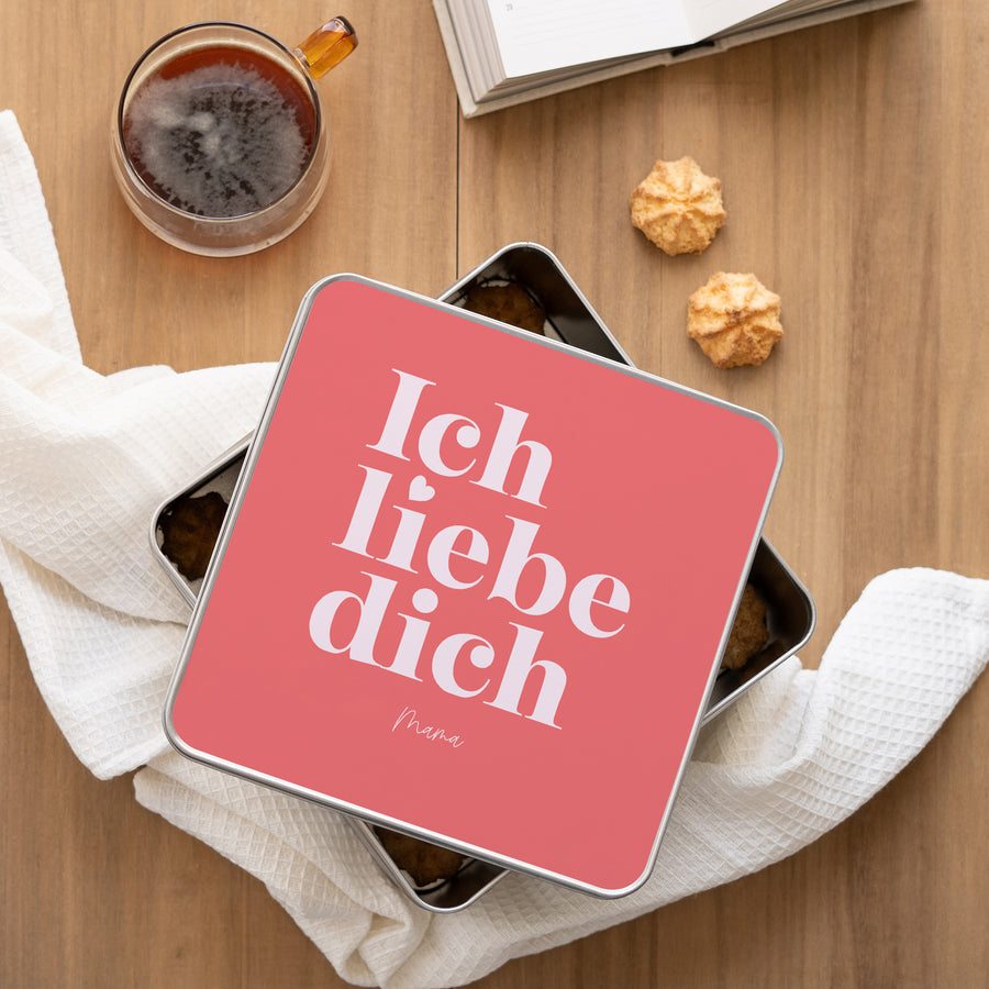 Metalldose Objekte Quadratisch Ich liebe dich, Mama. foto
