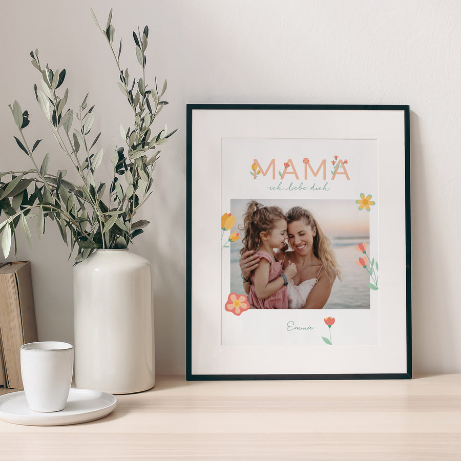 Poster Objekte Porträt Liebende Mutterblume foto