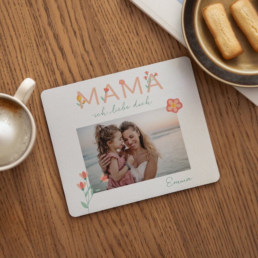 Mousepad Objekte Rechteck Liebende Mutterblume foto