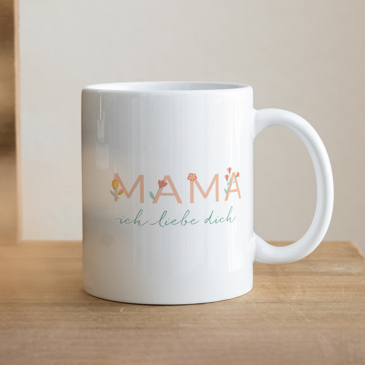 Tasse Objekte Weiß Liebende Mutterblume foto