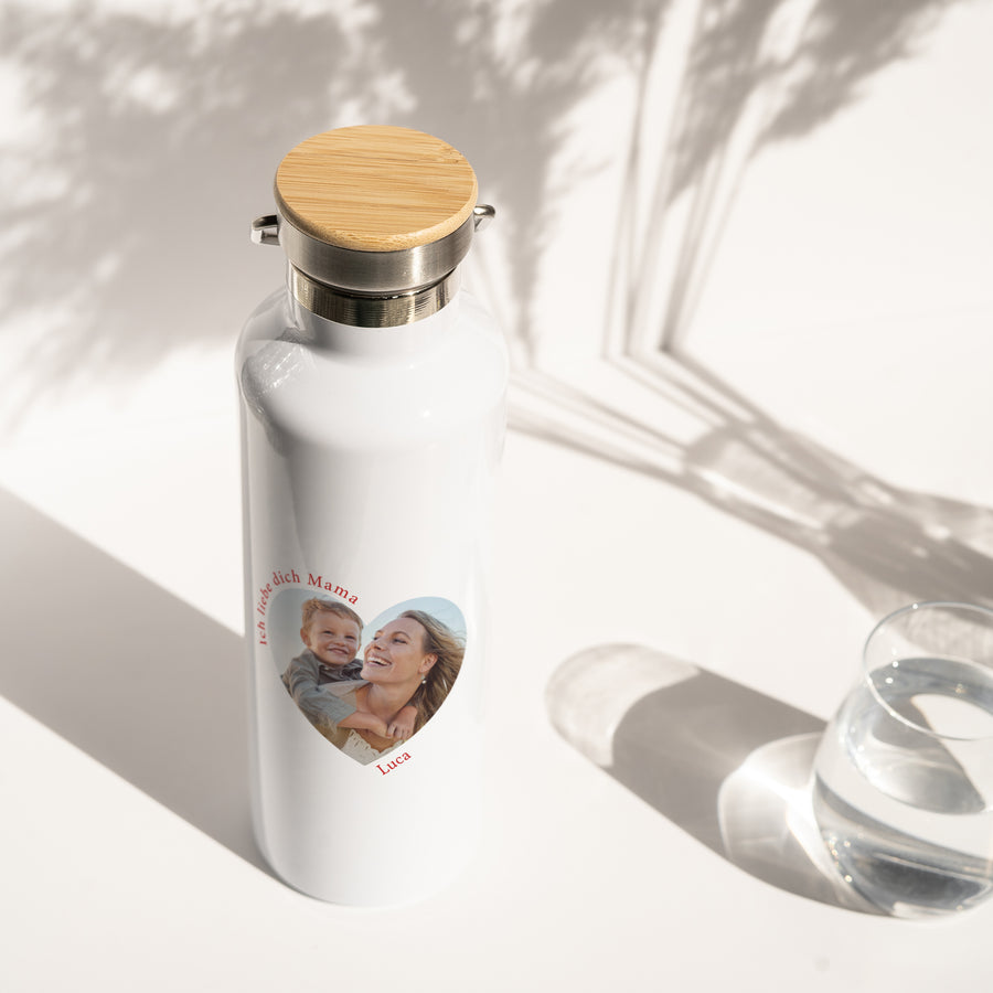 Trinkflasche Objekte 75 cl Ich liebe dich Mama Foto foto