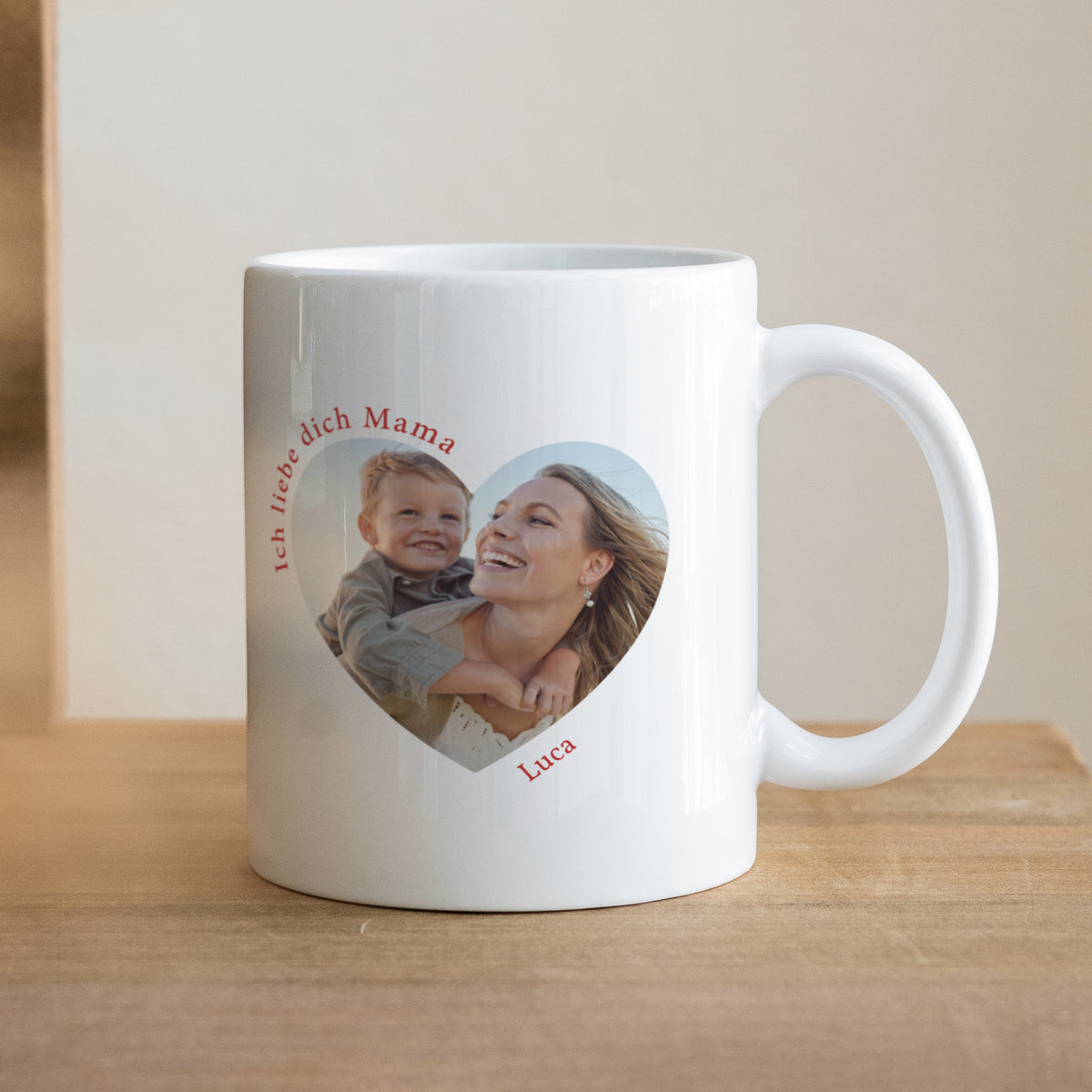 Tasse Objekte Weiß Ich liebe dich Mama Foto foto