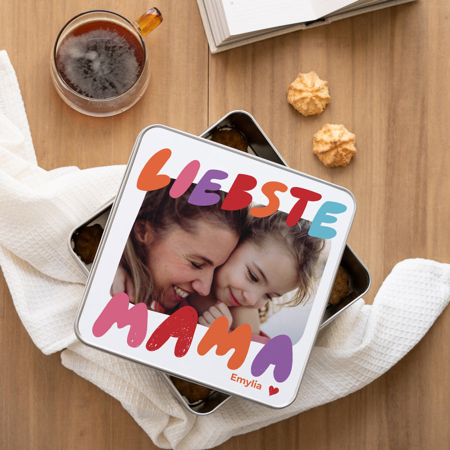Metalldose Objekte Quadratisch Mama der Liebe III foto