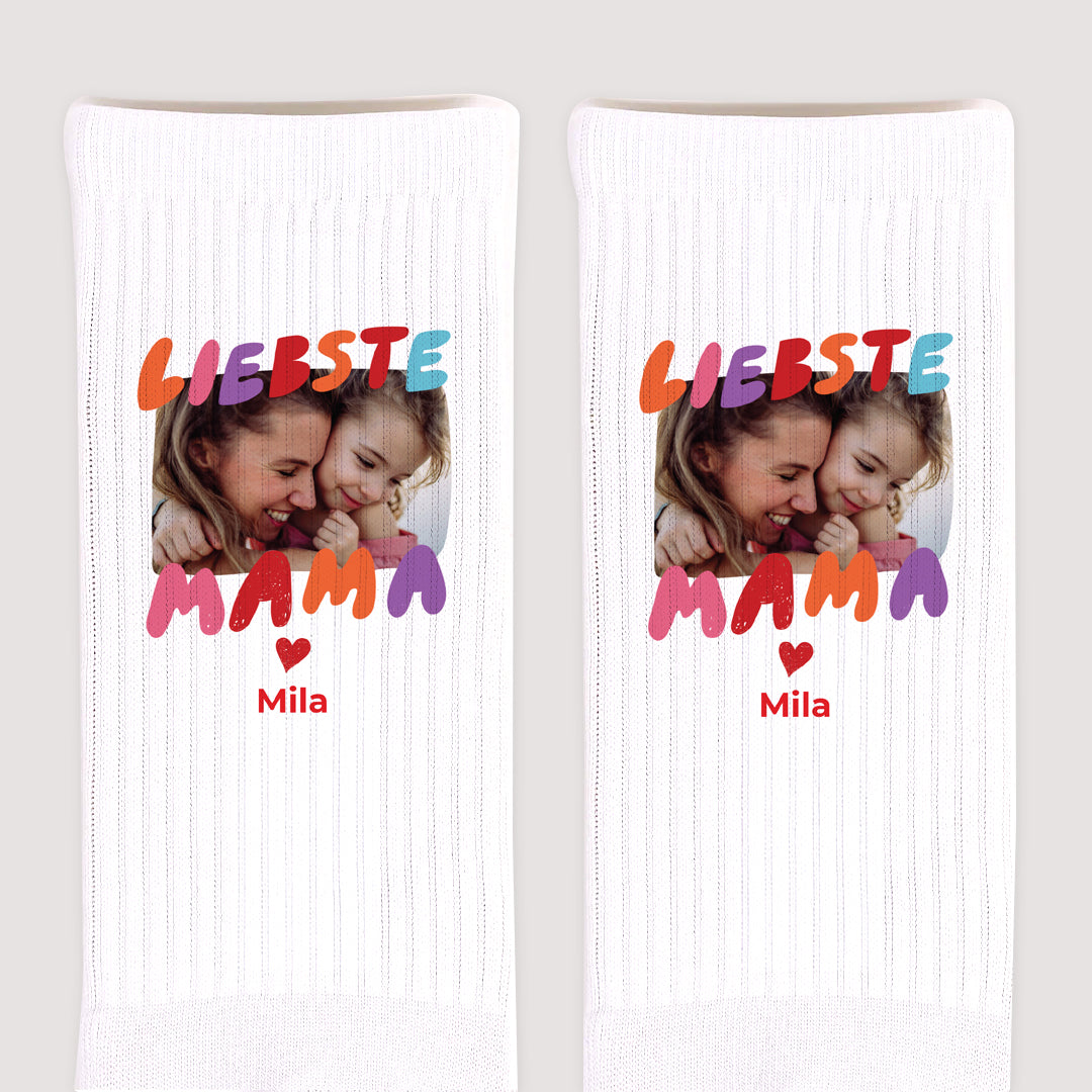 Damensocken Weiße Mama der Liebe III foto N° 3