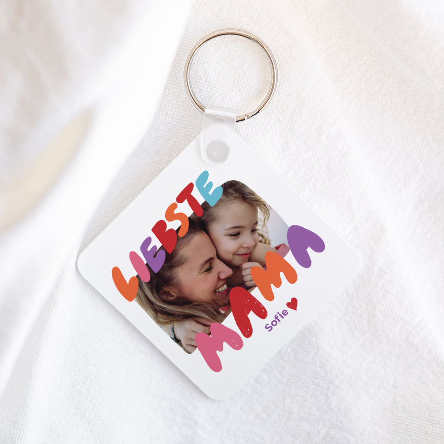 Schlüsselanhänger Objekte Quadrat Mama der Liebe III foto