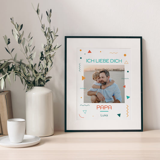 Poster Objekte Porträt Ich liebe dich Papa. foto