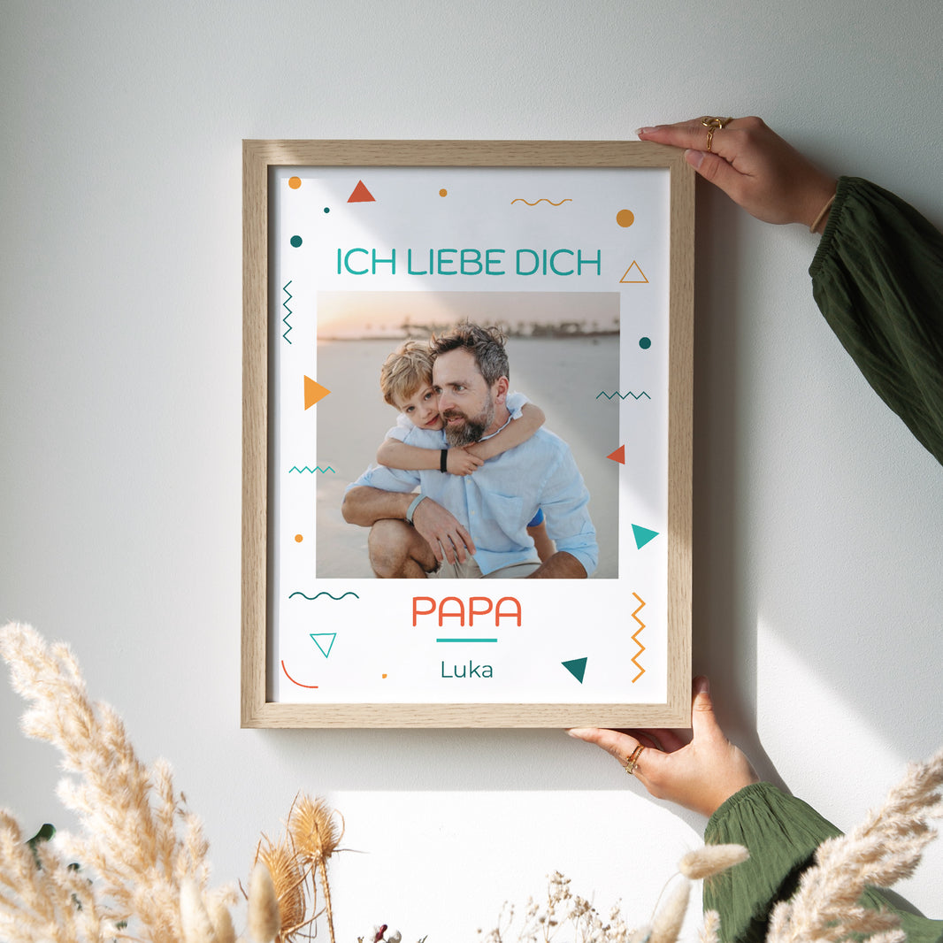 Poster Objekte Porträt Ich liebe dich Papa. foto N° 2