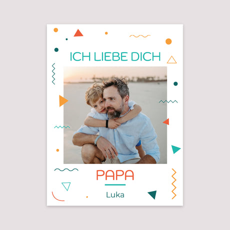 Poster Objekte Porträt Ich liebe dich Papa.