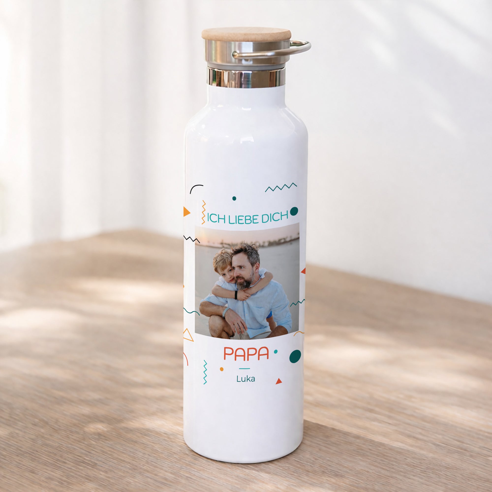 Trinkflasche Objekte 75 cl Ich liebe dich Papa. foto N° 1
