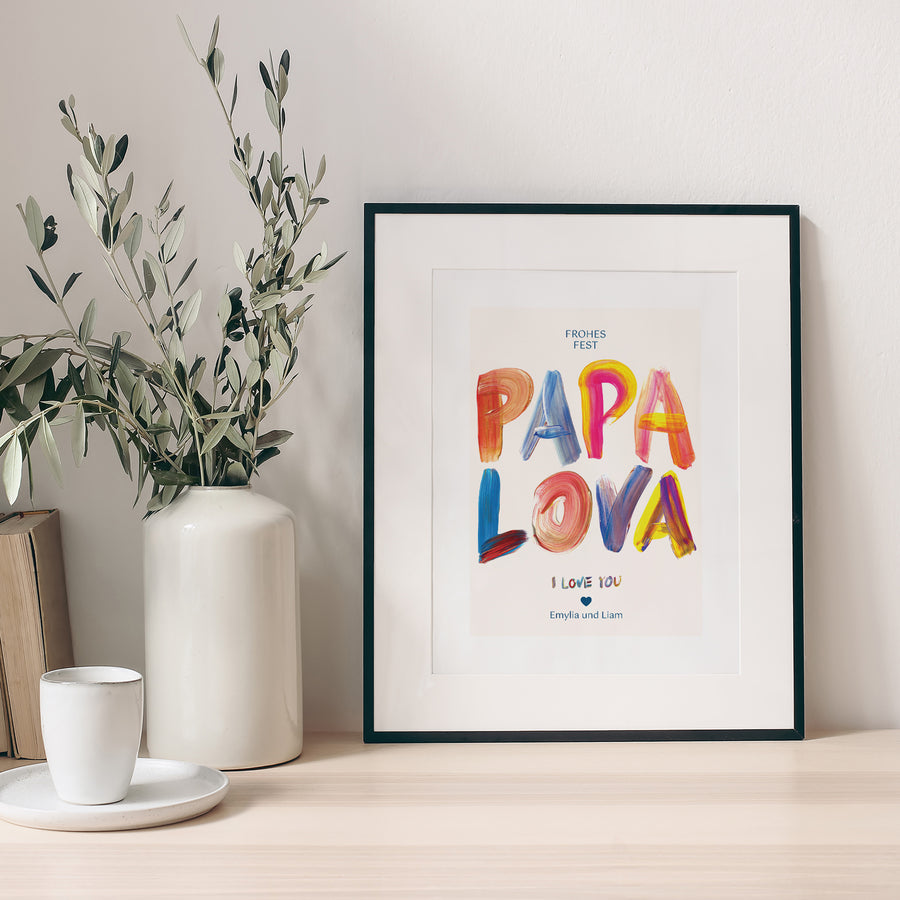 Poster Objekte Porträt PAPA LOVA COLORS -> PAPA LOVA FARBEN foto