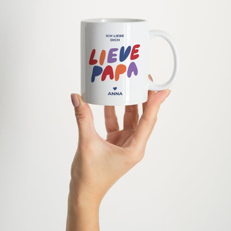 Tasse Objekte Weiß Liebes Farben