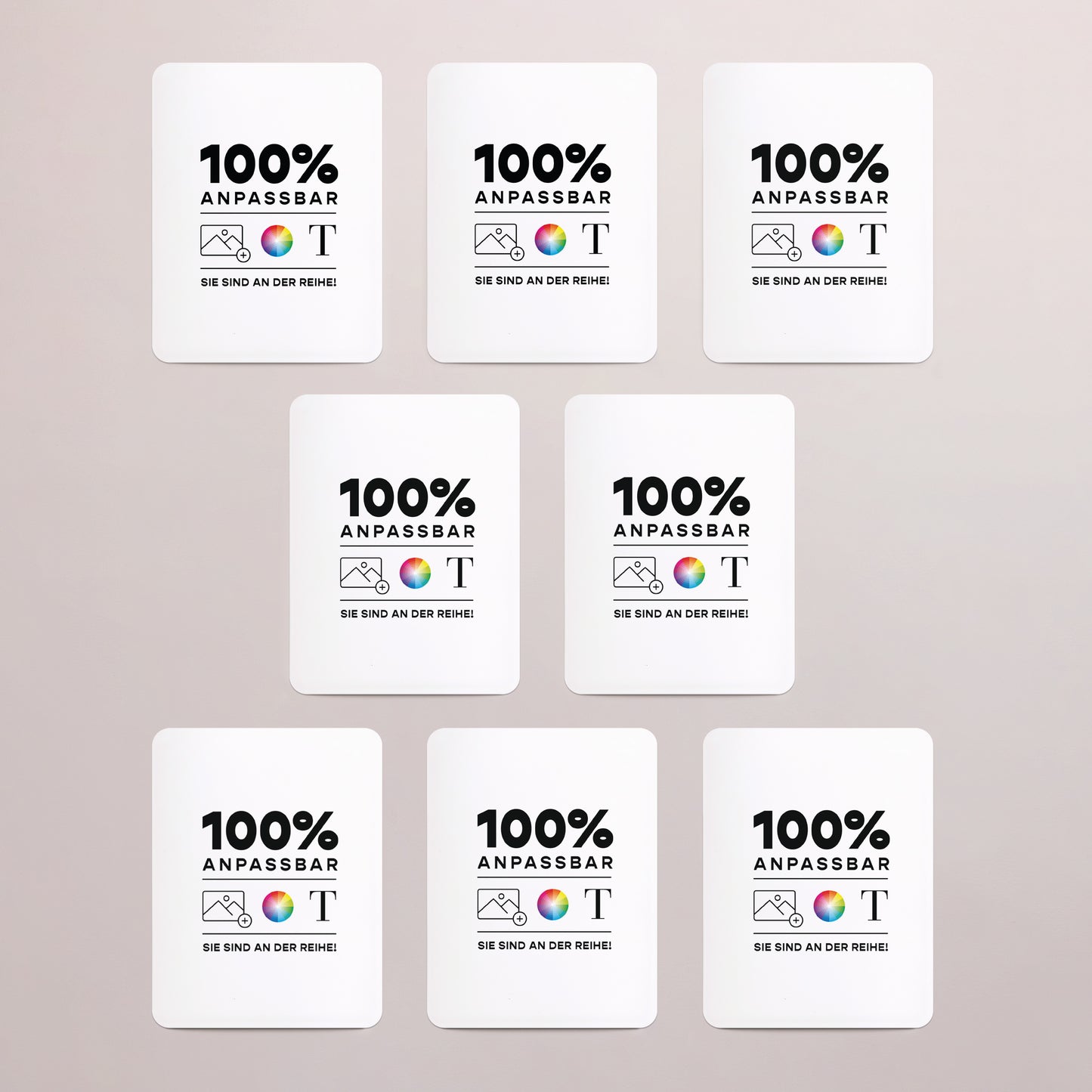 Hochzeitseinladung Set von 8, magnetisch, rechteckig mit abgerundeten Ecken Mach es selbst VI foto N° 3