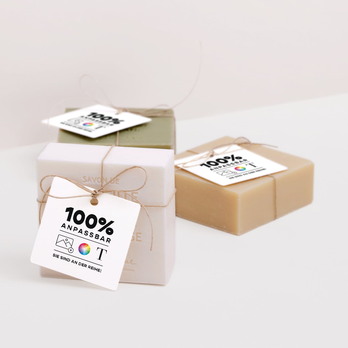 Vorgelochtes Etikett Hochzeit quadratisch Mach es selbst VI foto N° 2