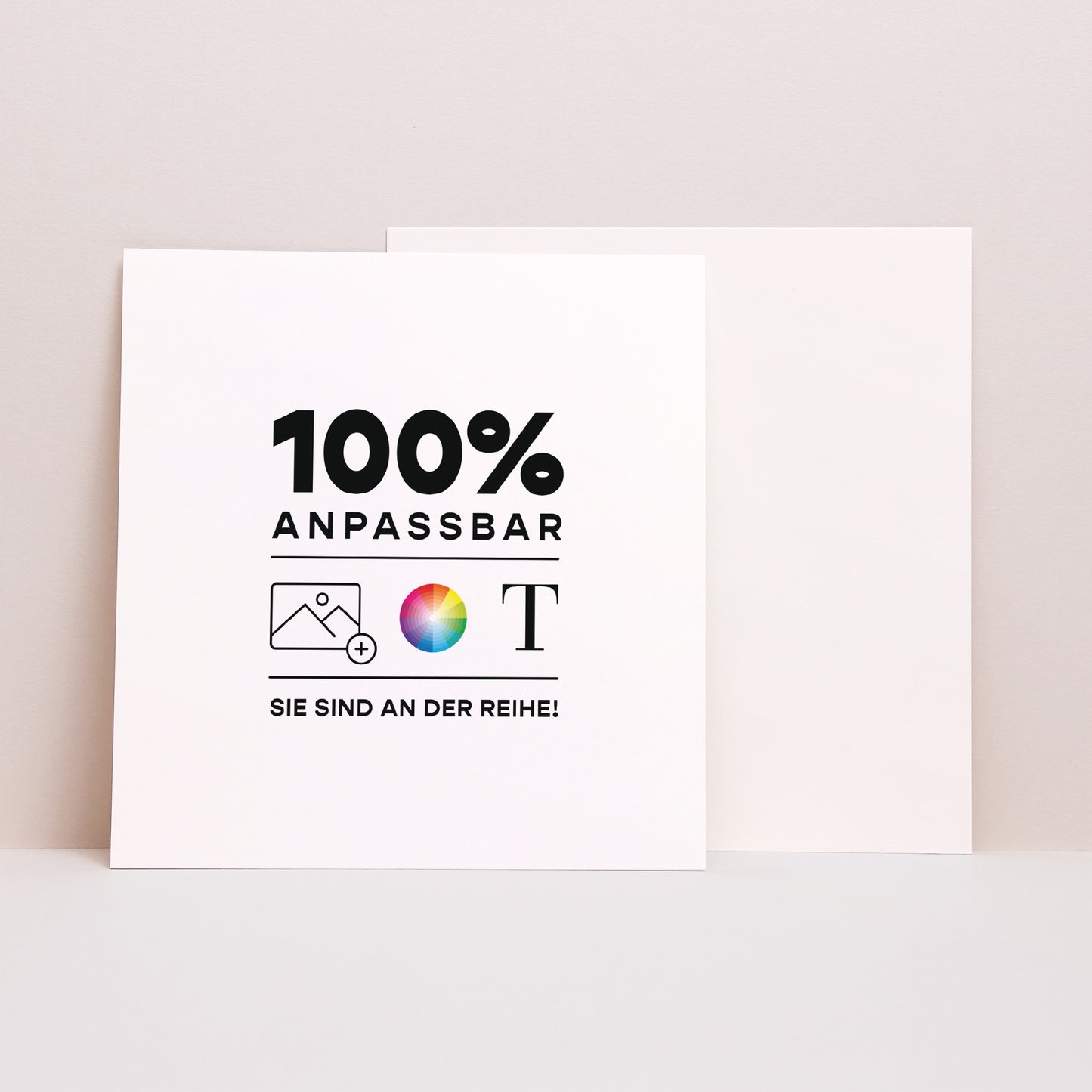 Beilegekarte Hochzeit Quadrat Mach es selbst VI foto N° 1