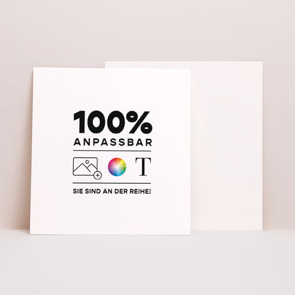 Beilegekarte Hochzeit Quadrat Mach es selbst VI foto N° 1