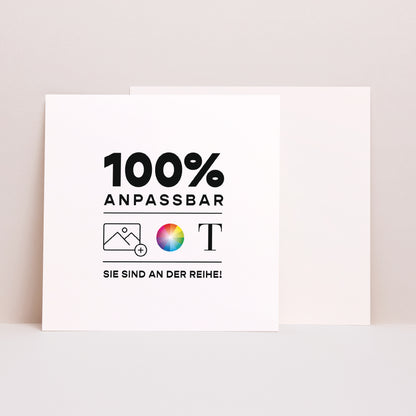 Beilegekarte Hochzeit Einfaches Quadrat Mach es selbst VI foto N° 1