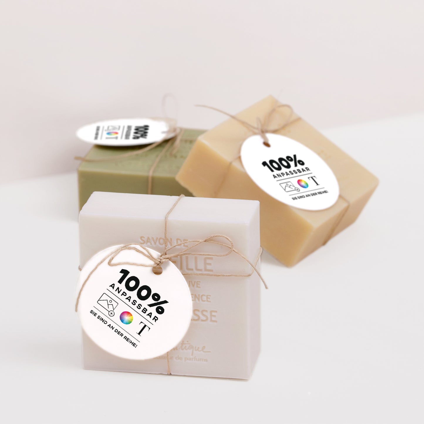 Vorgelochtes Etikett Hochzeit Runde Mach es selbst VI foto N° 2