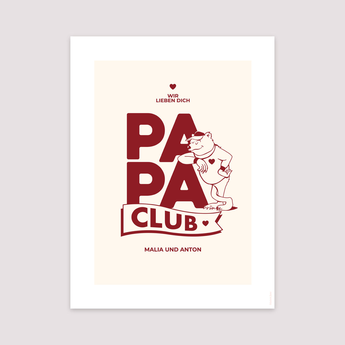 Poster Objekte Porträt Papa Bärenclub foto N° 2