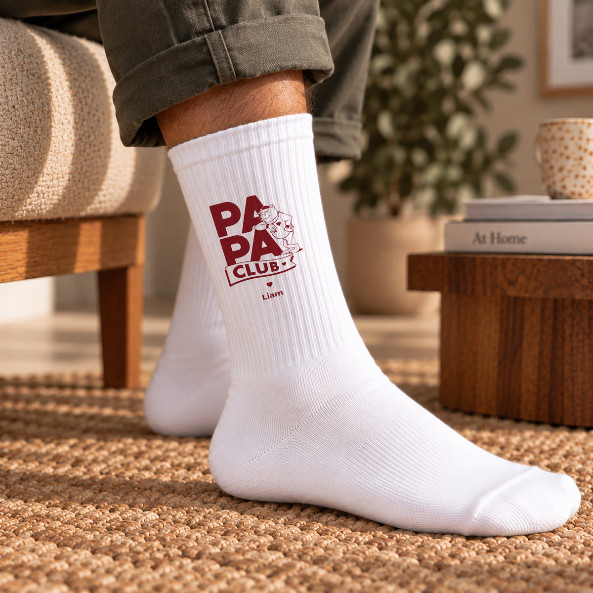 Herrensocken Weiße Papa Bärenclub foto N° 2