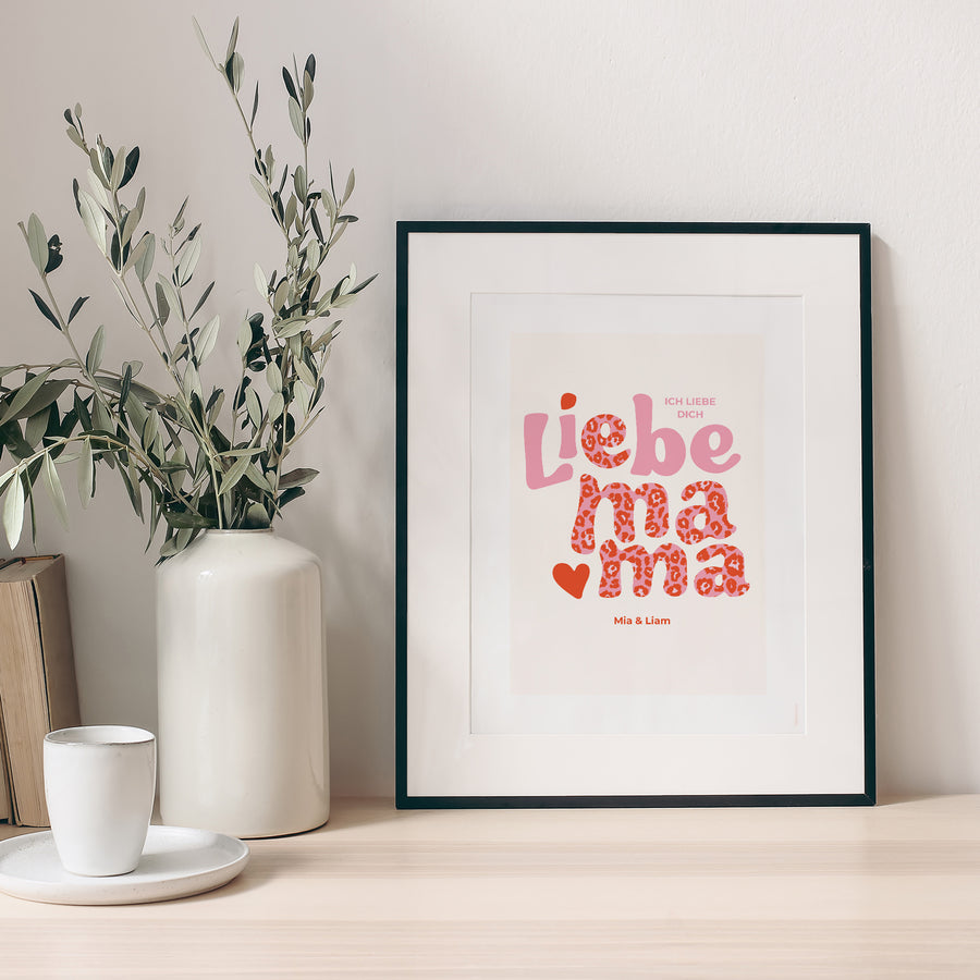 Poster Objekte Porträt Mutter Leopard foto