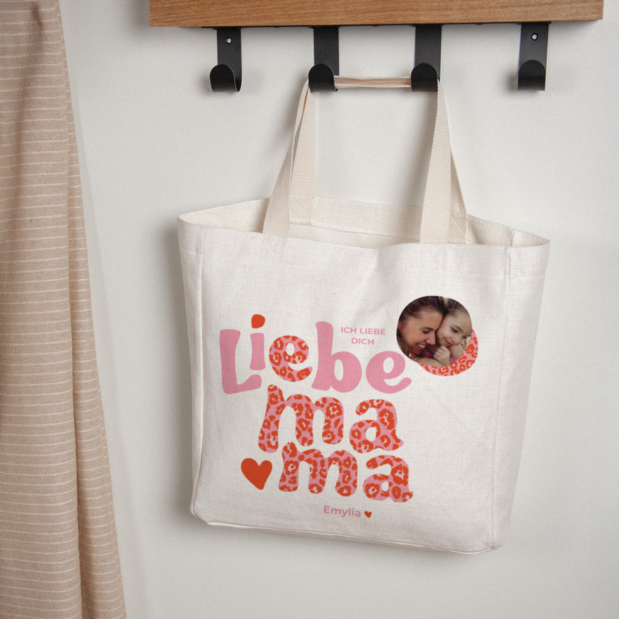 Tote bag Objekte Tragehenkel Mutter Leopard foto