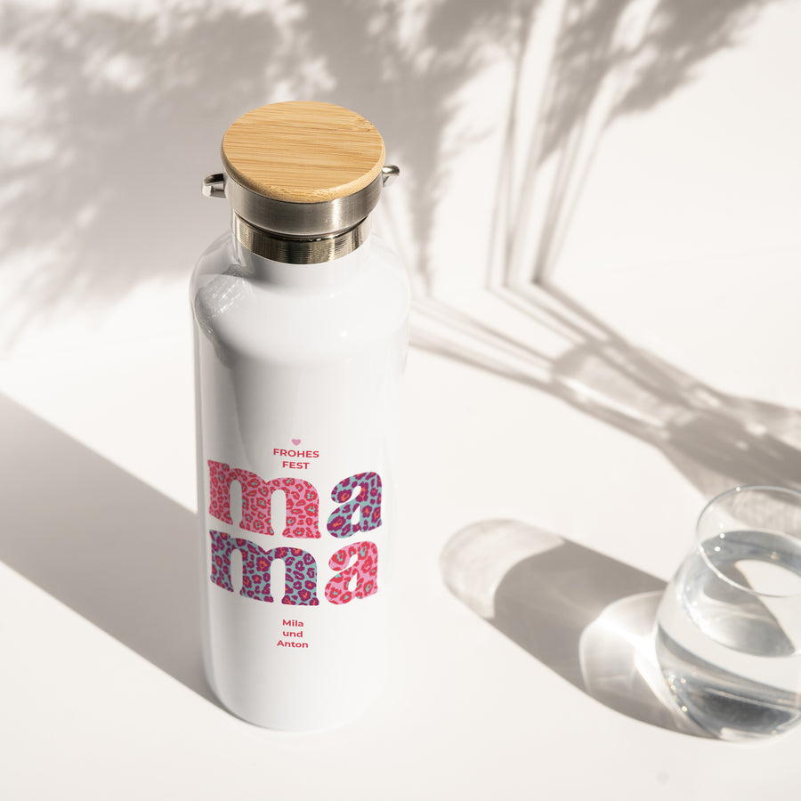 Trinkflasche Objekte 75 cl Leopard Mama foto