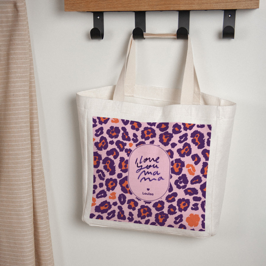 Tote bag Objekte Tragehenkel Ich liebe dich Leopard foto
