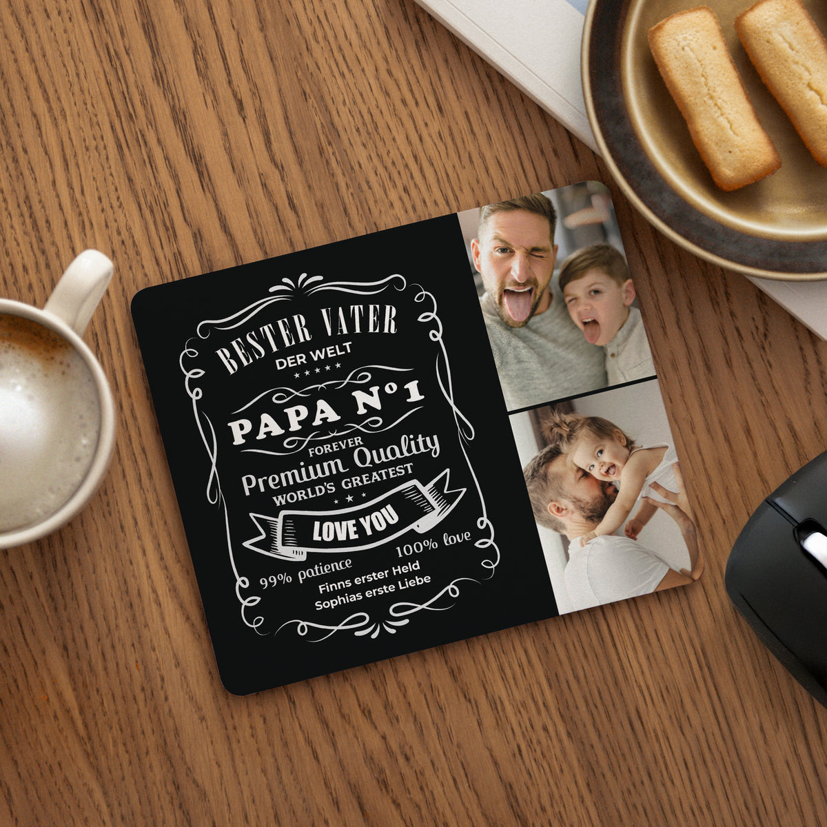 Mousepad Objekte Rechteck Bester Vater für immer. foto