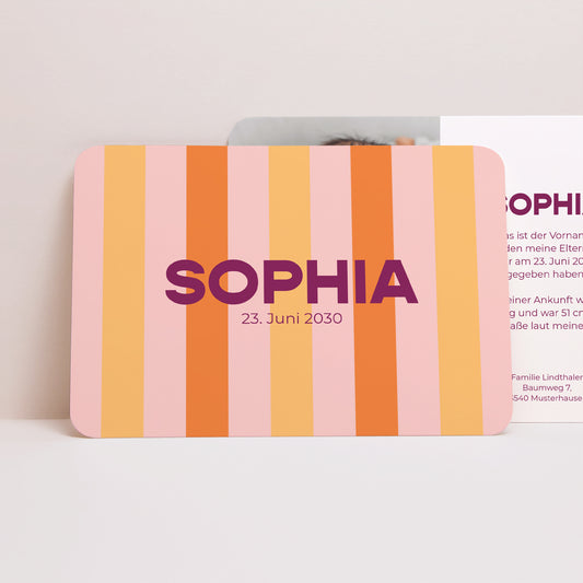 Geburtskarte Landschaft, abgerundete Ränder Hallo hübsche foto