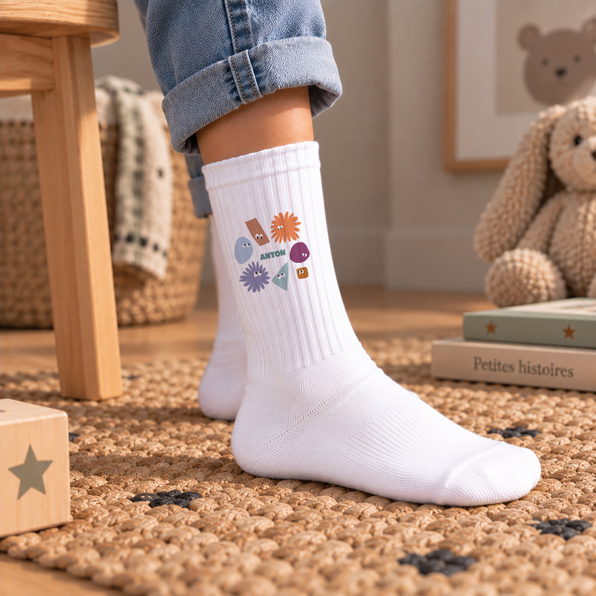 Kindersocken Weiße Die blauen Chaoten foto N° 2