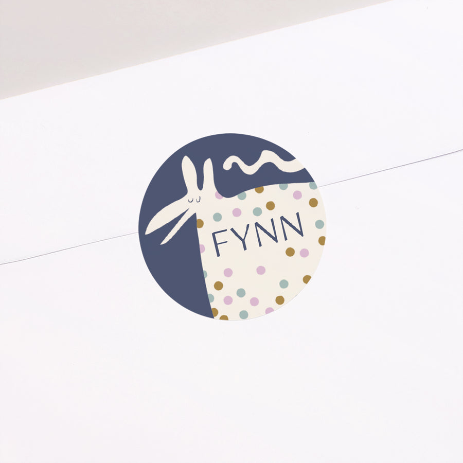 Sticker Geburt Rund Doudou foto