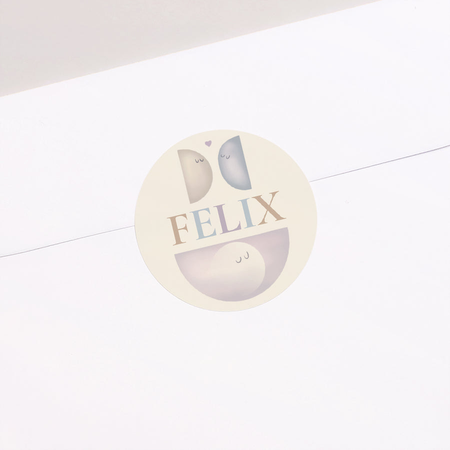 Sticker Geburt Rund Halbmond. foto