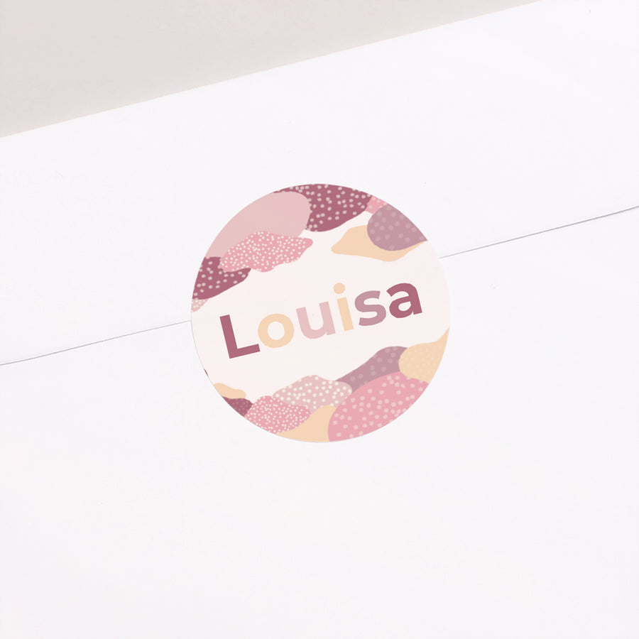 Sticker Geburt Rund Liebeswolken foto