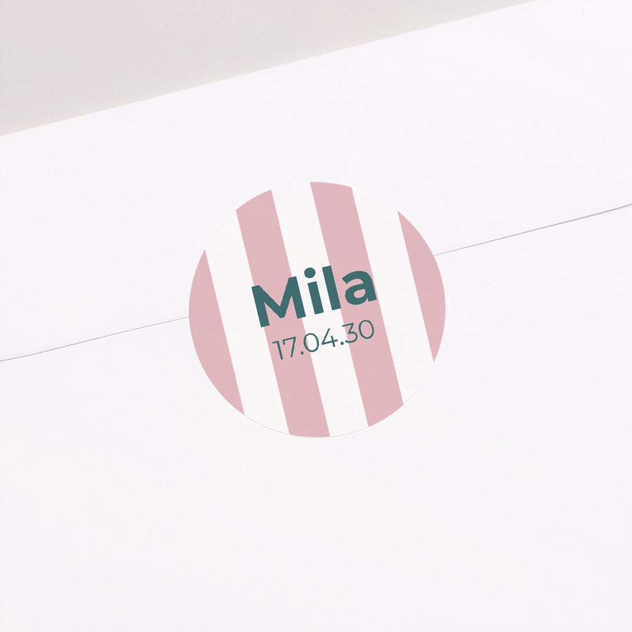 Sticker Geburt Rund Lolly foto