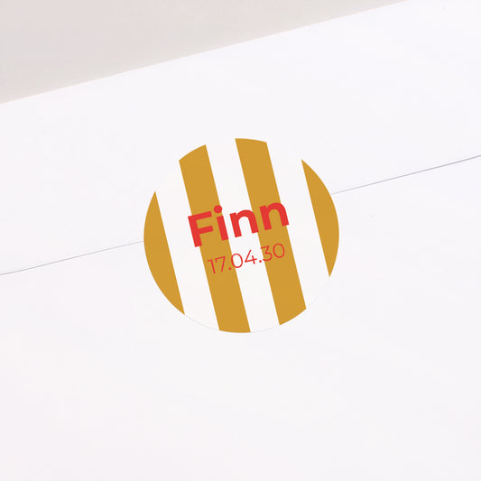 Sticker Geburt Rund Pouppy foto